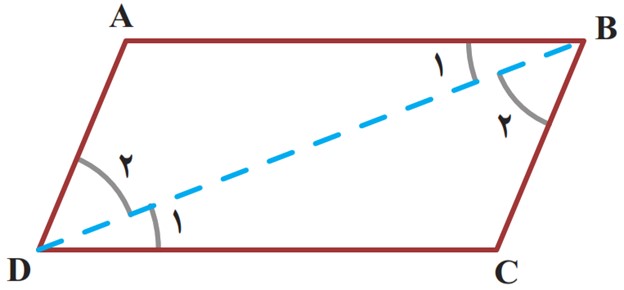 پاسخ کار در کلاس صفحه 46 ریاضی نهم فصل سوم - استدلال در متوازی الاضلاع