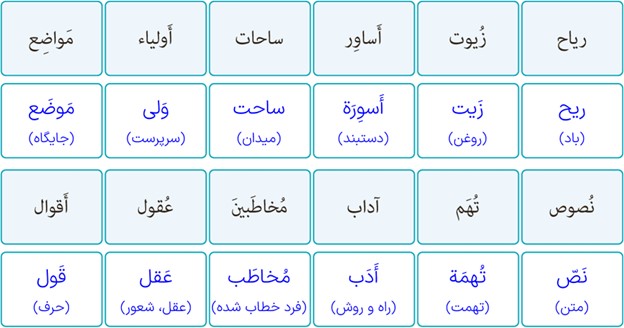 تمرین هفتم صفحه 60 درس چهارم عربی پایه یازدهم مشترک رشته ریاضی و تجربی