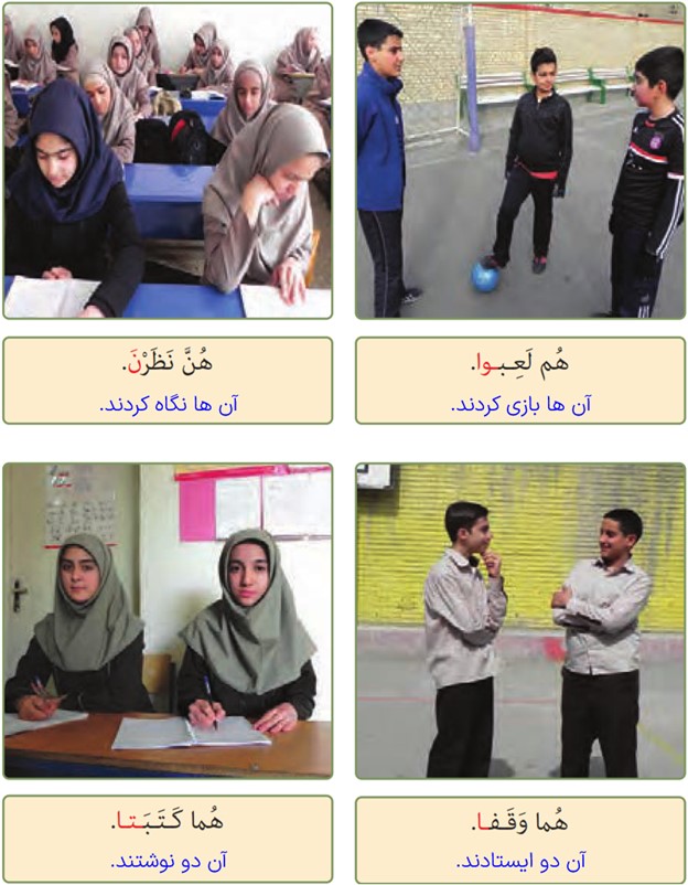 فعل ماضی (5) صفحه 133 درس هفدهم عربی پایه هفتم