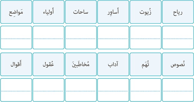تمرین هفتم صفحه 60 درس چهارم عربی پایه یازدهم مشترک رشته ریاضی و تجربی