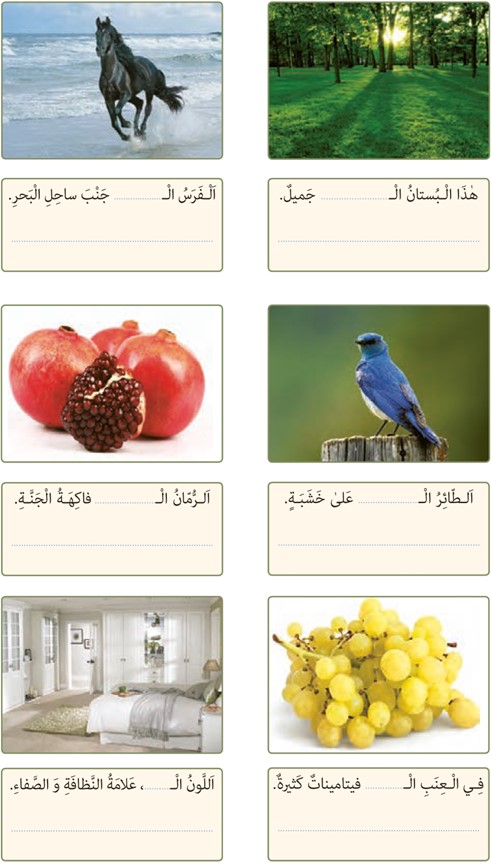 تمرین دوم صفحه 118 درس نهم عربی پایه نهم