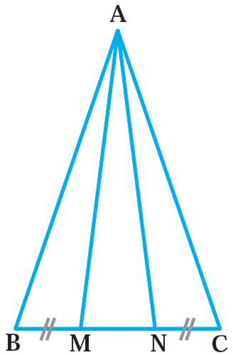 حل تمرین 3 صفحه 51 ریاضی نهم - اثبات هم نهشتی در مثلث متساوی الساقین