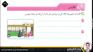 تدریس درس اول نگارش سوم ابتدایی توسط محمد آهنگرداودی (قسمت 6)
