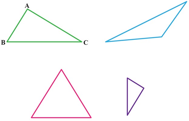 حل تمرین 7 صفحه 57 ریاضی نهم - تشخیص مثلث متشابه با مثلث ABC