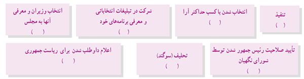 سوال اول کاربرگ دوم اجتماعی هشتم
