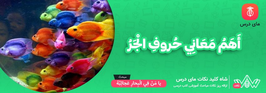 أَهَمُ مَعَانِي حُروفِ الْجَرُ